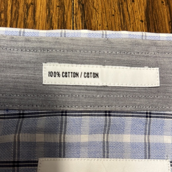 Calibrate Dress Button Down Shirt Size 17 Trim Fit - Picture 6 of 7